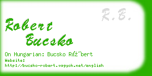 robert bucsko business card